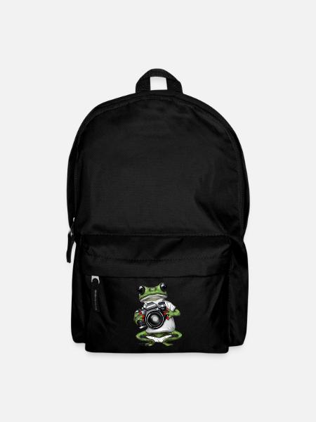 Frosch mit Fotoapparat - Rucksack - Schwarz