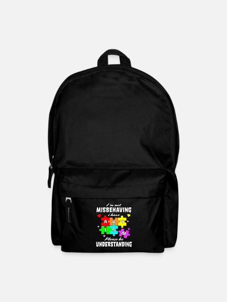 Autisme Sort Autiste Autiste Idée de cadeau douce - Sac à dos - noir
