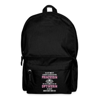 Optikerin Augenoptikerin Prinzessin Augenoptik - Rucksack - Schwarz - Vorne