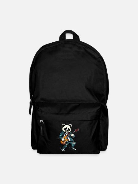 Panda-Gitarrist: Rock in der Tierband - Rucksack - Schwarz