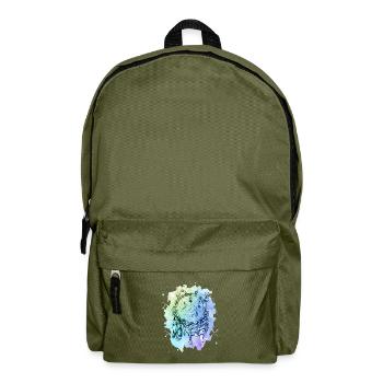 Aquarell Traumfänger - Rucksack - Olivgrün - Vorne