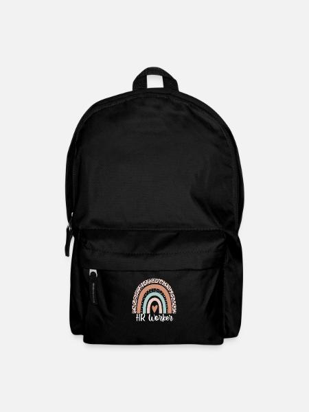 Travailleur RH Léopard arc-en-ciel Drôle HR Worker - Sac à dos - noir