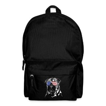 Shar Pei America Flag Sunglasses Dogs - Backpack - black - Front