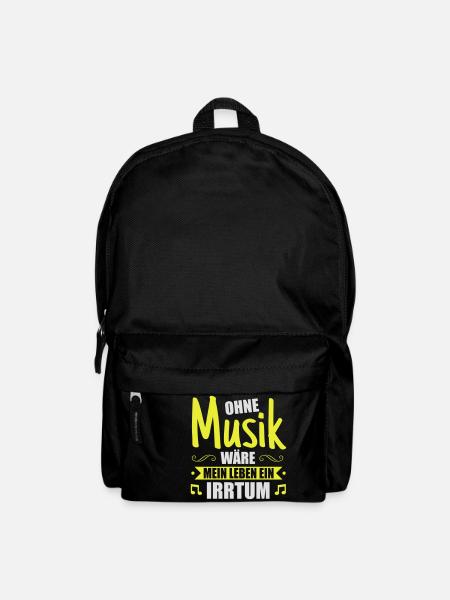 Ohne Musik wäre mein Leben ein Irrtum - Rucksack - Schwarz