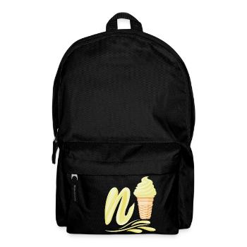 N'ice Softeis-Emoji mit Buchstaben N Vanille - Rucksack - Schwarz - Vorne