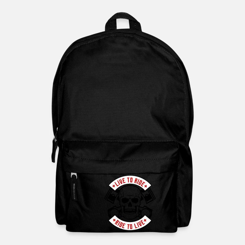 Live to ride Skull black - Rucksack - Schwarz
