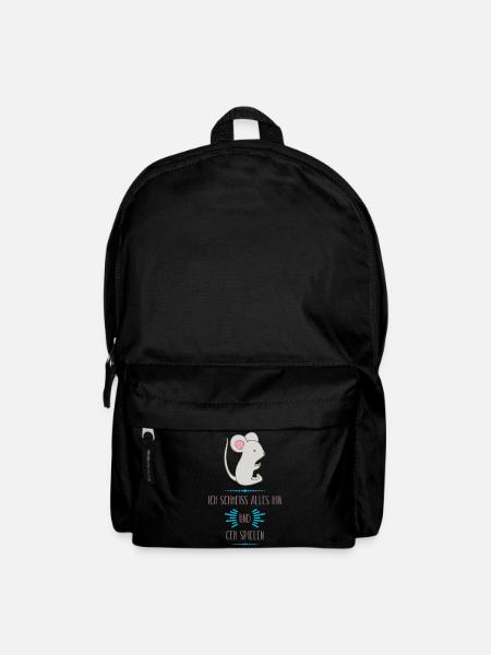 Maus Spielzeit Cartoon - Rucksack - Schwarz