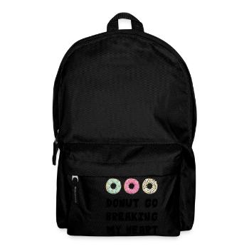 Donut go breaking my heart /Geschenk Idee - Rucksack - Schwarz - Vorne