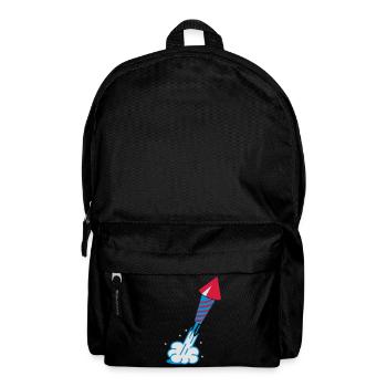 Eine Feuerwerksrakete beim Start - Rucksack - Schwarz - Vorne