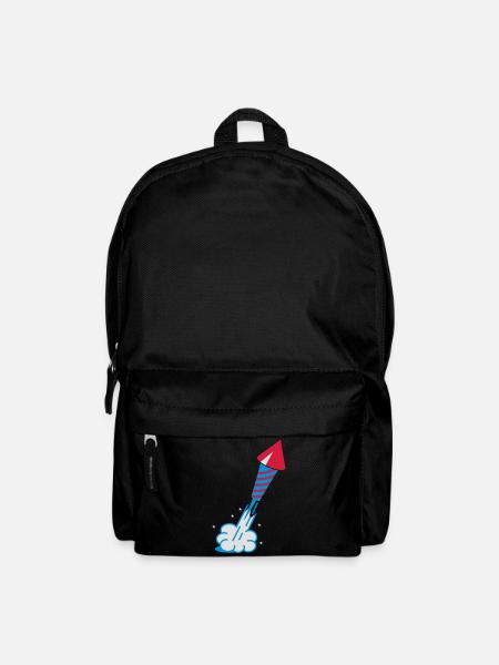 Eine Feuerwerksrakete beim Start - Rucksack - Schwarz