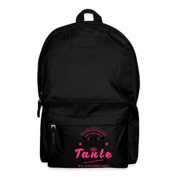 vorsicht_verrueckte_tante_01201701_2c - Rucksack - Schwarz - Vorne