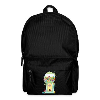 nostalgischer Retro Kaugummi Automat-Graffiti Stil - Rucksack - Schwarz - Vorne