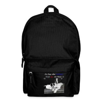 Hund-Landseer-Geschenkidee - Rucksack - Schwarz - Vorne