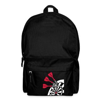 Dart Pfeil Dartscheibe - Rucksack - Schwarz - Vorne