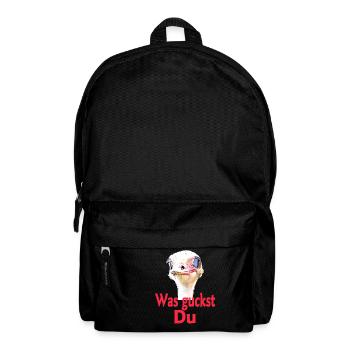 Strauss - Was guckst Du - Rucksack - Schwarz - Vorne