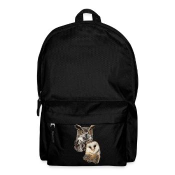 Barn Owl and American Owl - Backpack - black - Front