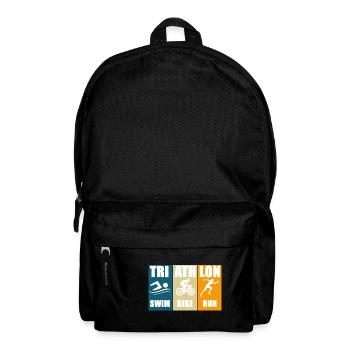 Triathlon-Schwimmradlauf - Rucksack - Schwarz - Vorne
