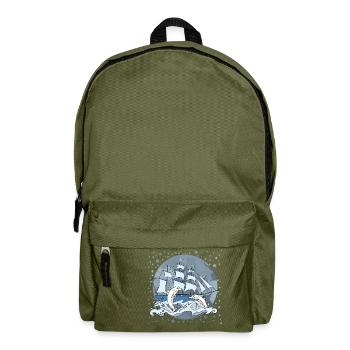 Sailing ship - Backpack - olive green - Front
