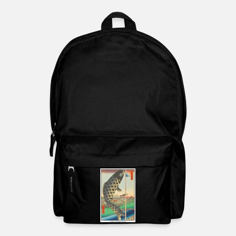 Japanische Kunst Hiroshige - Rucksack - Schwarz