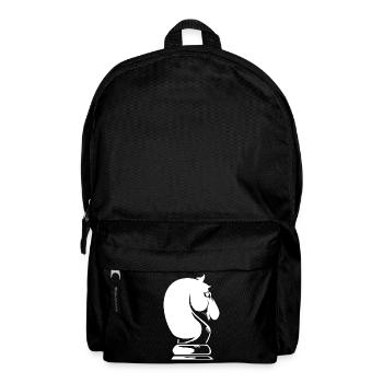 Schach Springer Pferd Schachbrett - Rucksack - Schwarz - Vorne