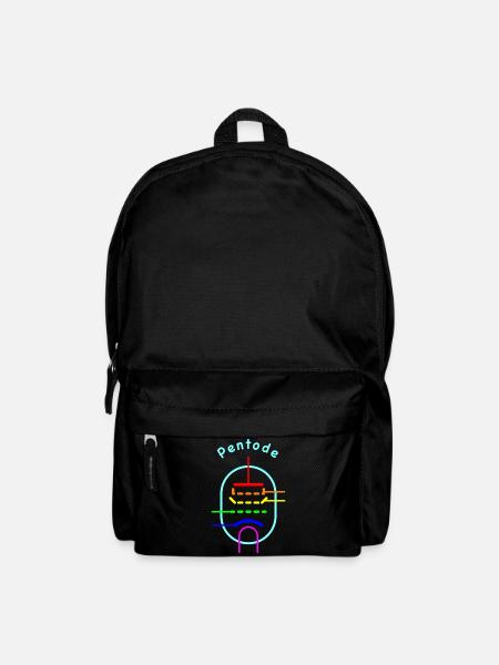 Rainbow Pentode - Vacuum Tube Symbol - Backpack - black