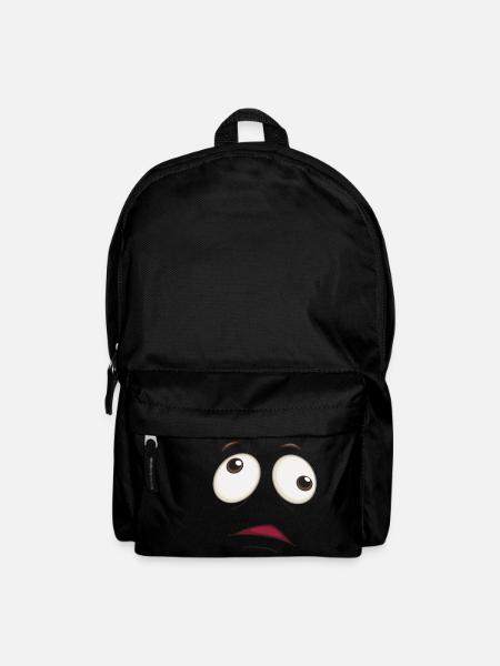 Cartoon Gesicht Comic Cartoon Humor Lächeln - Rucksack - Schwarz