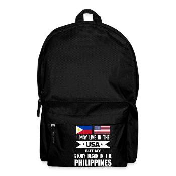 Design für stolze amerikanische Pinoys - Rucksack - Schwarz - Vorne