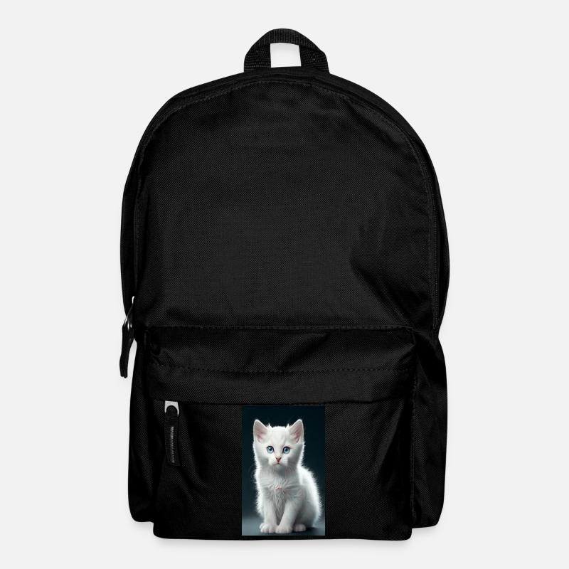 White kitten - Backpack - black