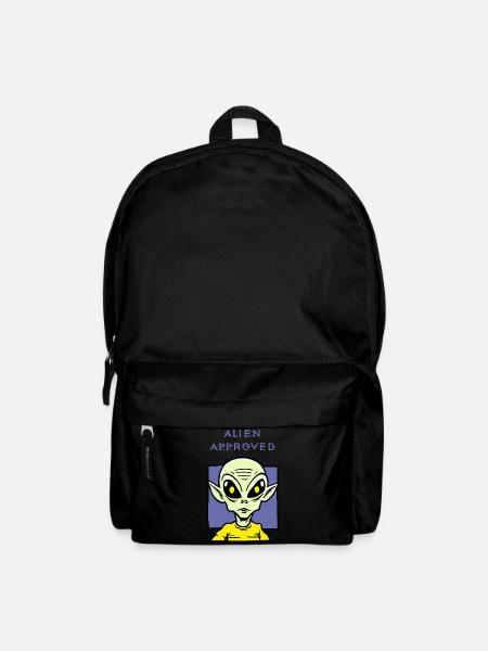 Alien Approved Yellow Eye Design - Backpack - black