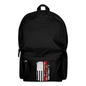 Drapeau américain en détresse avec AMERICAN - Sac à dos - noir - Devant