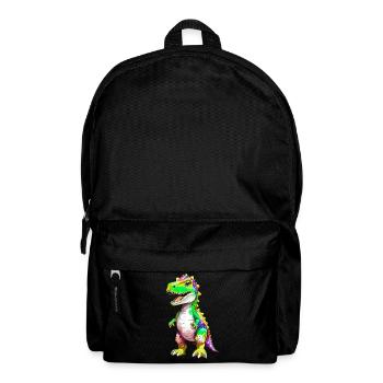 Rainbow T-Rex Dinosaur - Backpack - black - Front