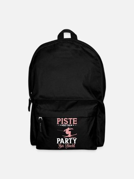 Winter Apres Ski Party Kostüm Skifahrt Snowboard - Rucksack - Schwarz