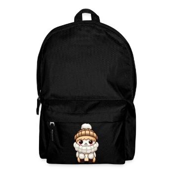 Alpaca Winter Llama Comic Cute - Backpack - black - Front