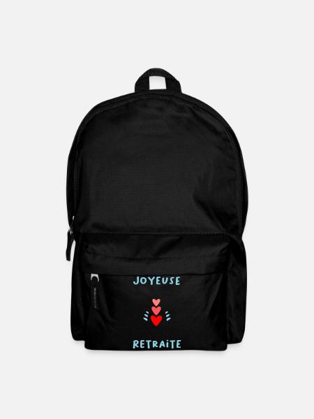 RETRAITE. BONNE RETRAITE. JOYEUSE RETRAITE. COEUR - Sac à dos - noir