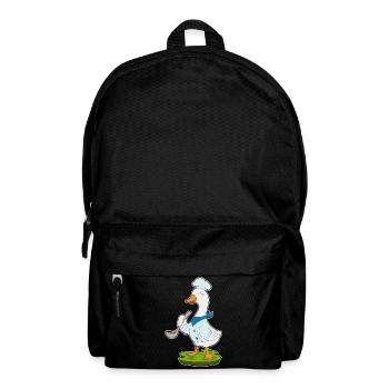 Ente Koch Kochlöffel Kochen - Rucksack - Schwarz - Vorne