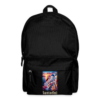 Santorini Griechenland Reisen Griechische Insel - Rucksack - Schwarz - Vorne