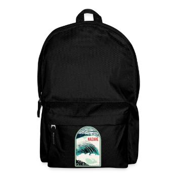 Wellen von Nazaré, Surfparadies - Rucksack - Schwarz - Vorne