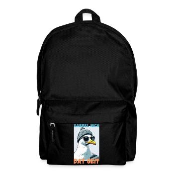 Don't babble that's okay Hamburg dialect seagull funny - Backpack - black - Front