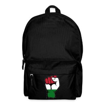 Ungarn Flagge Faust Hand - Rucksack - Schwarz - Vorne