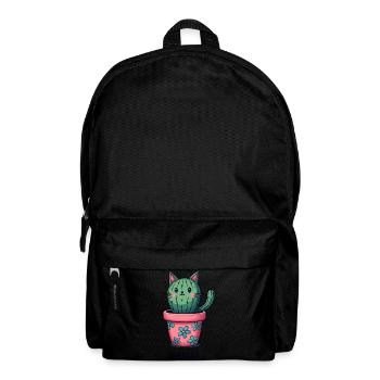 Catcus Katze und Kaktus mexikanischer Kaktus - Rucksack - Schwarz - Vorne