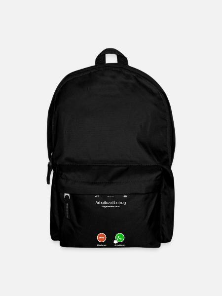 Arbeitszeitbetrug Anruf Lustiges Design - Rucksack - Schwarz
