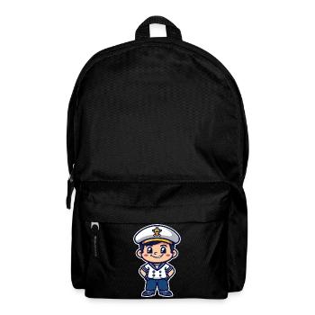 Kleiner Seemannskapitän Comic - Rucksack - Schwarz - Vorne
