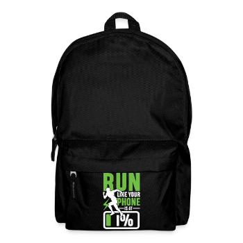 Run like your phone is 1 - Rucksack - Schwarz - Vorne