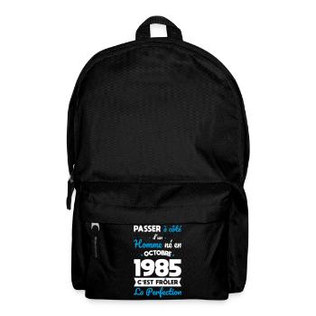 Anniversaire 40 ans - Né en Octobre 1985 - Sac à dos - noir - Devant