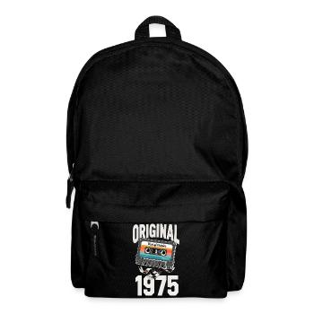 Oktober 1975 Legende Vintage Kassette Geschenk - Rucksack - Schwarz - Vorne
