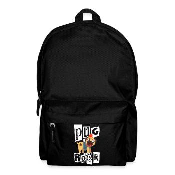 Pug Rock Punkiger Mops Hund Irokese Punkrock Punk - Rucksack - Schwarz - Vorne