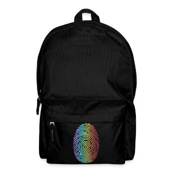 Bunter Regenbogen Fingerabdruck - Rucksack - Schwarz - Vorne