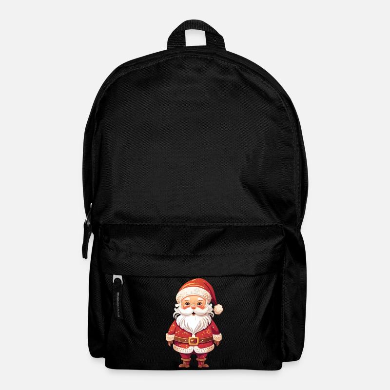 Fröhlicher Weihnachtsmann - Rucksack - Schwarz