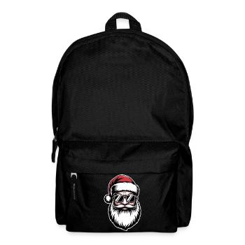 Cooler Weihnachtsmann mit Sonnenbrille - Rucksack - Schwarz - Vorne