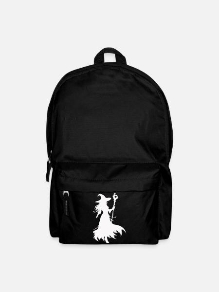 Hexen Silhouette mit Stab - Rucksack - Schwarz